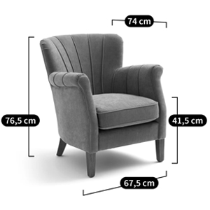 Кресло велюровое на ножках из массива ясеня Jessie Armchair Кресло велюровое на ножках из массива ясеня Jessie Armchair во Владивостоке