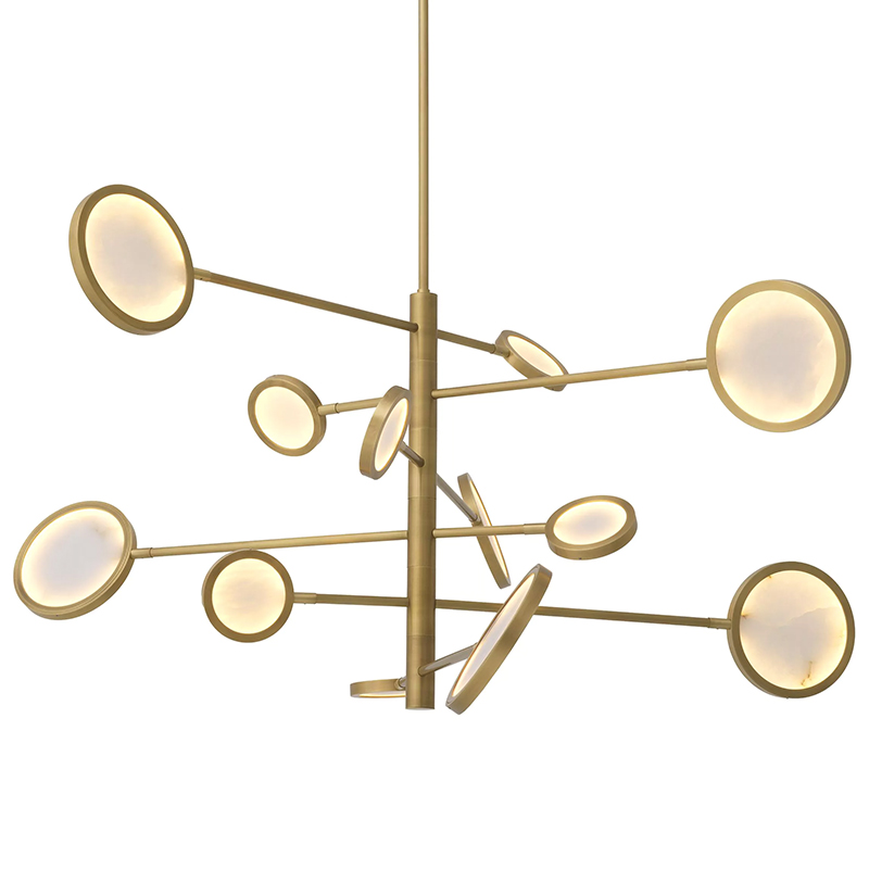 Люстра Eichholtz Chandelier Domani Золотой Белый Люстра Eichholtz Chandelier Domani Золотой Белый во Владивостоке | Loft Concept