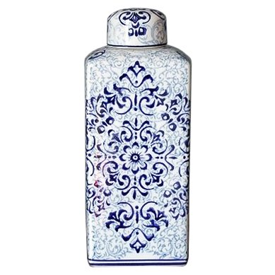 Фарфоровый сосуд Цзиндэчжэнь Pattern Белый Синий Фарфоровый сосуд Цзиндэчжэнь Pattern Белый Синий во Владивостоке | Loft Concept