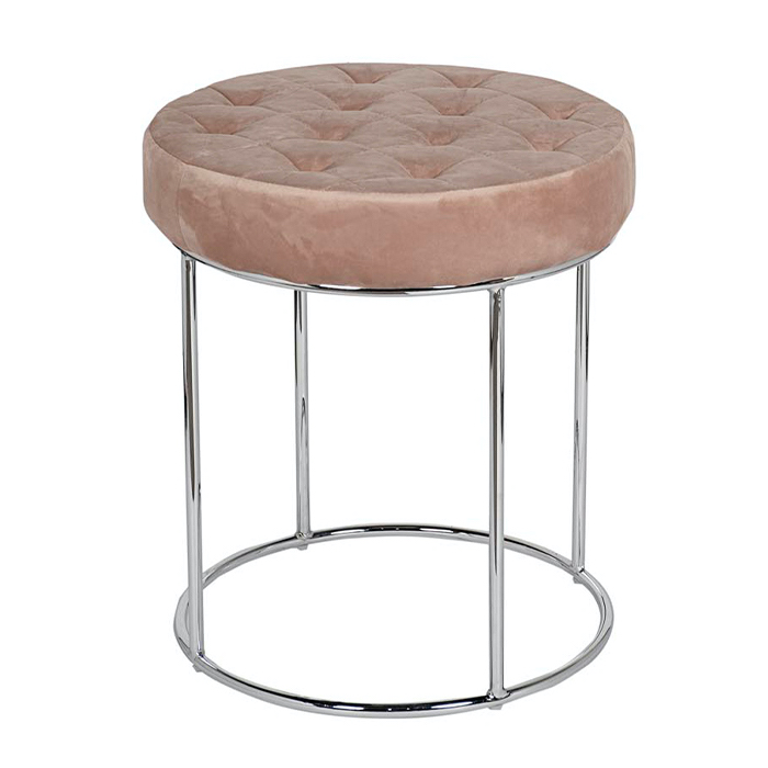 Пуф Rhombus Velours Pink Хром Дымчатая Роза Пуф Rhombus Velours Pink Хром Дымчатая Роза во Владивостоке | Loft Concept