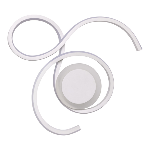 Бра белого цвета с изогнутыми световыми линиями и круглым основанием Luke Lampco Tracer Lamp Белый во Владивостоке | Loft Concept 