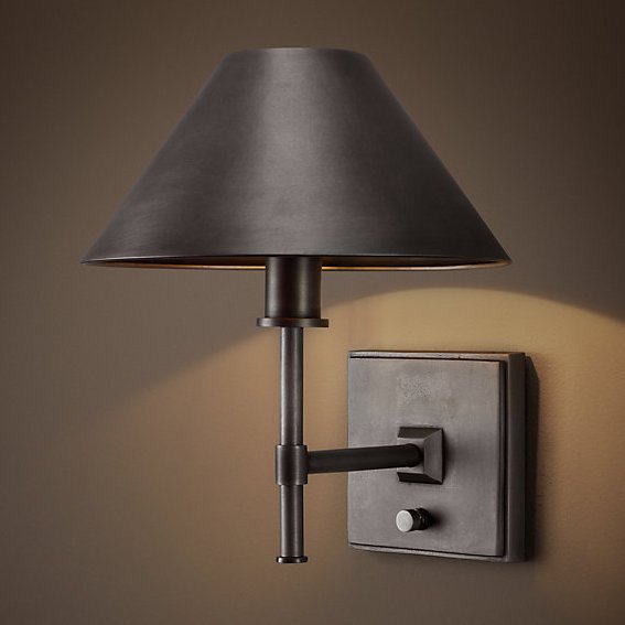 Бра RH Petite Candlestick SCONCE Aged steel Графит Бра RH Petite Candlestick SCONCE Aged steel Графит во Владивостоке | Loft Concept