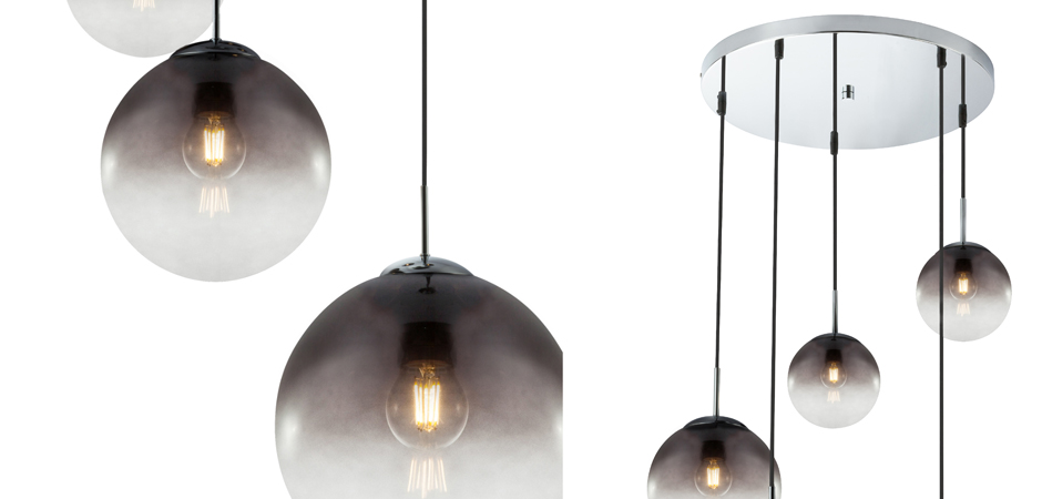 Люстра Ball Sunrise Pendant lamp smok 5 плафона Люстра Ball Sunrise Pendant lamp smok 5 плафона - Loft-Concept во Владивостоке