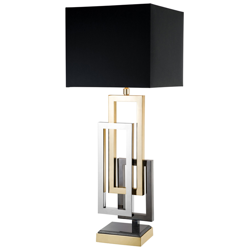Настольная лампа Eichholtz Table Lamp Regine Черный Никель Темный никель Золотой Настольная лампа Eichholtz Table Lamp Regine Черный Никель Темный никель Золотой во Владивостоке | Loft Concept