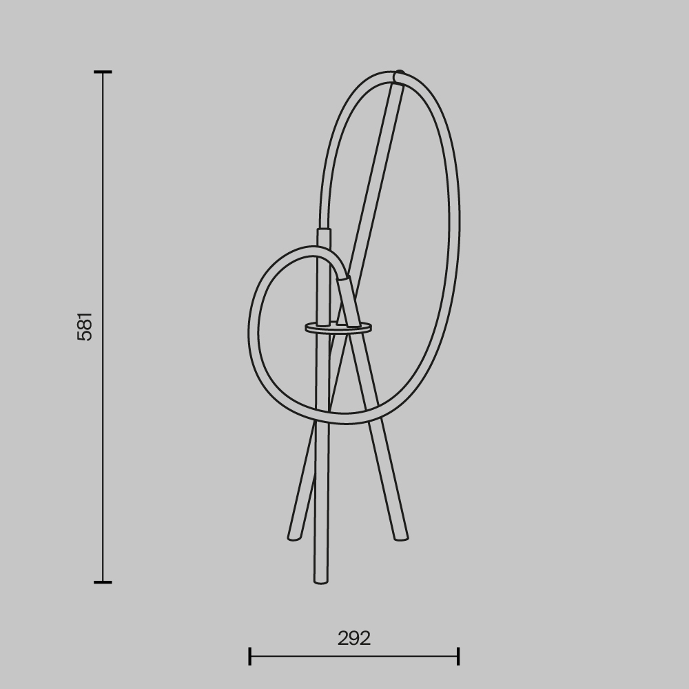 Настольный светильник Crochet Black 3000К 15Вт во Владивостоке
