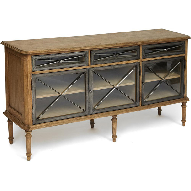 Комод в стиле Прованс со стеклянными дверцами Provence Jacob Chest of Drawers big Древесина Комод в стиле Прованс со стеклянными дверцами Provence Jacob Chest of Drawers big Древесина во Владивостоке | Loft Concept