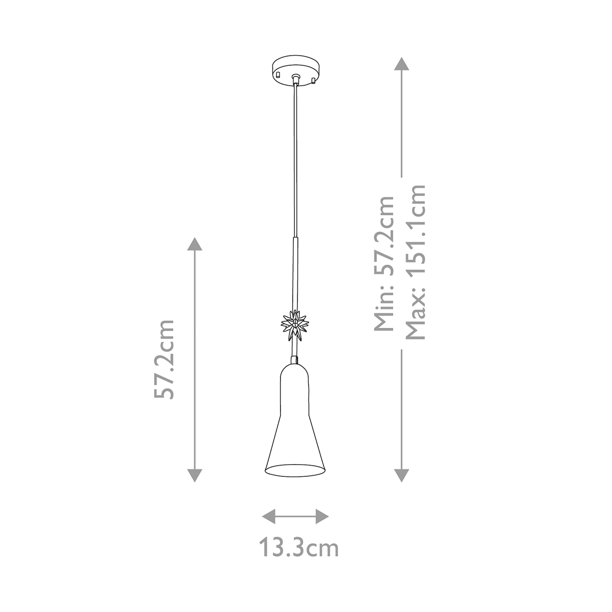 Подвесной светильник с конусным плафоном и декоративной звездой 57 см Elstead Lighting во Владивостоке