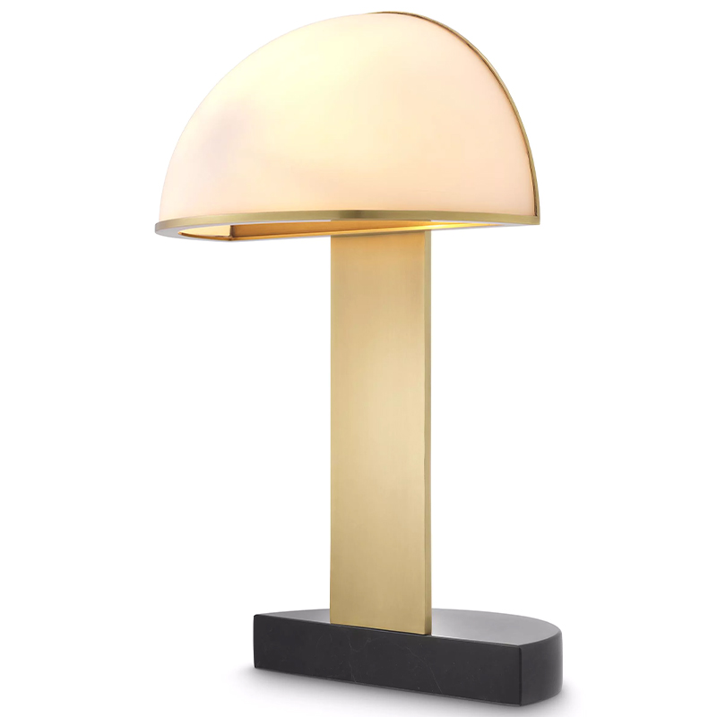 Настольная лампа Eichholtz Table Lamp Archer Белое матовое стекло Латунь Черный Настольная лампа Eichholtz Table Lamp Archer Белое матовое стекло Латунь Черный во Владивостоке | Loft Concept