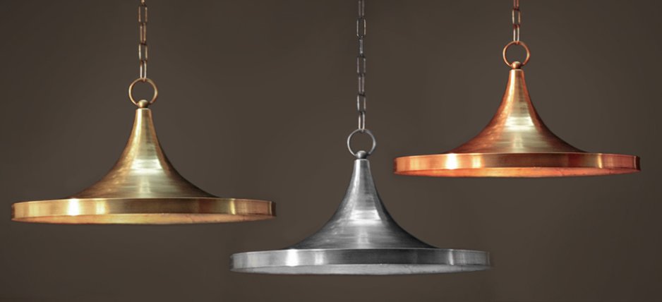 Подвесной светильник Copper Pendant Lamp Beat Light Wide Подвесной светильник Copper Pendant Lamp Beat Light Wide - Loft-Concept во Владивостоке