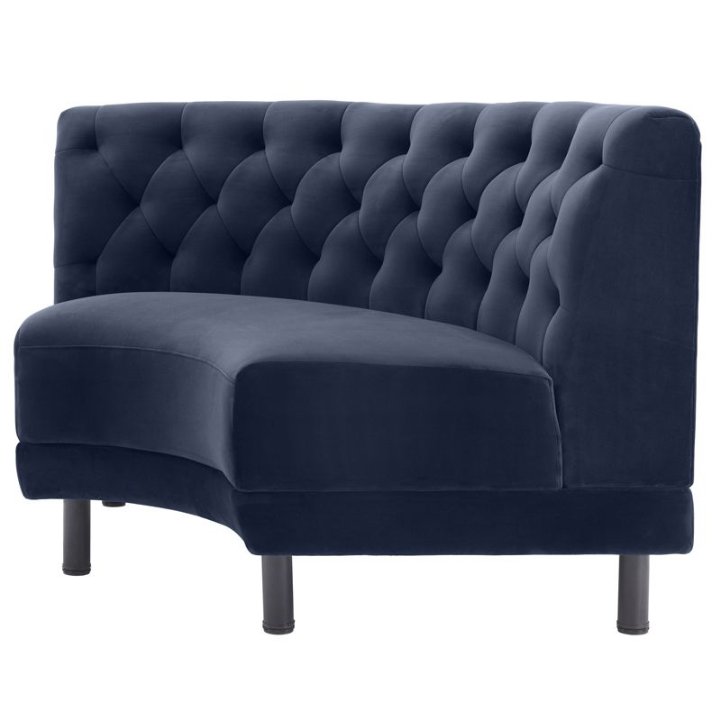 Диван Eichholtz Sofa Rochdale II Сапфирово-синий Черный Диван Eichholtz Sofa Rochdale II Сапфирово-синий Черный во Владивостоке | Loft Concept