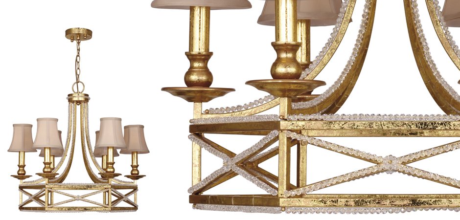 Люстра Foiling Spider Web Gold 6 Люстра Foiling Spider Web Gold 6 - Loft-Concept во Владивостоке