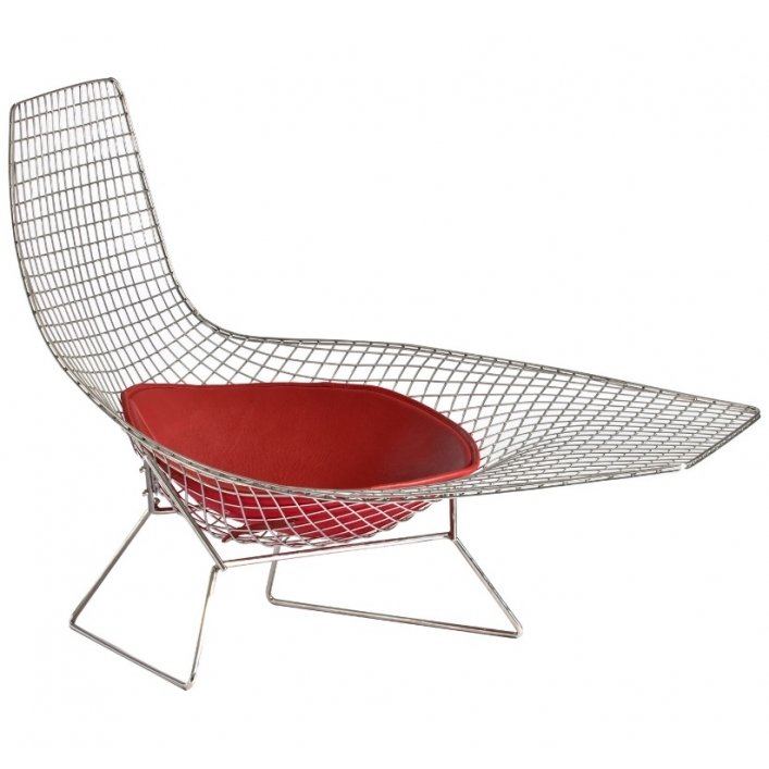 Кресло Asymmetric Chaise Черный Красный Белый Кресло Asymmetric Chaise Черный Красный Белый во Владивостоке | Loft Concept