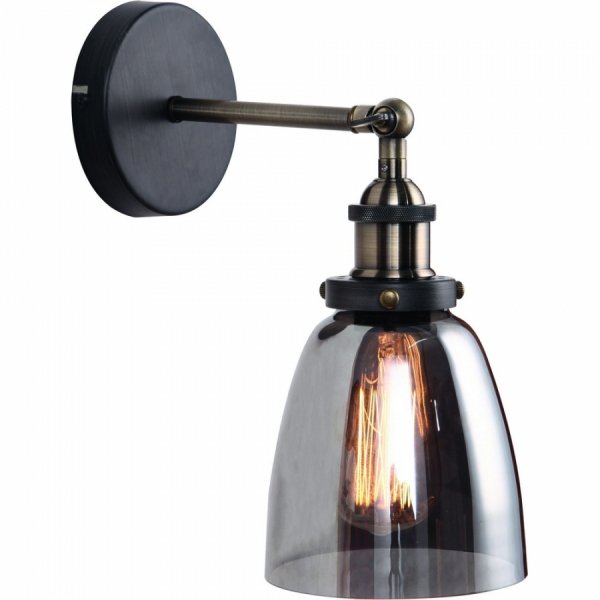 Бра Smoke Glass cloche Wall Lamp Бра Smoke Glass cloche Wall Lamp во Владивостоке | Loft Concept