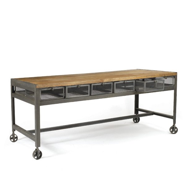 Стол Industrial Metal Metropolitan Work Table Черный Стол Industrial Metal Metropolitan Work Table Черный во Владивостоке | Loft Concept