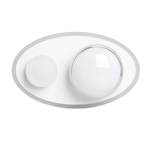 Бра овальной формы белого цвета с 2-мя лампами Lunar Pebbles Белый во Владивостоке | Loft Concept 