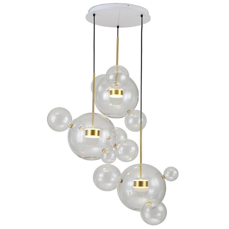 Люстра Bolle Circular Chandelier 14 BUBBLE Giopato & Coombes Прозрачный (Transparent) Латунь Люстра Bolle Circular Chandelier 14 BUBBLE Giopato & Coombes Прозрачный (Transparent) Латунь во Владивостоке | Loft Concept