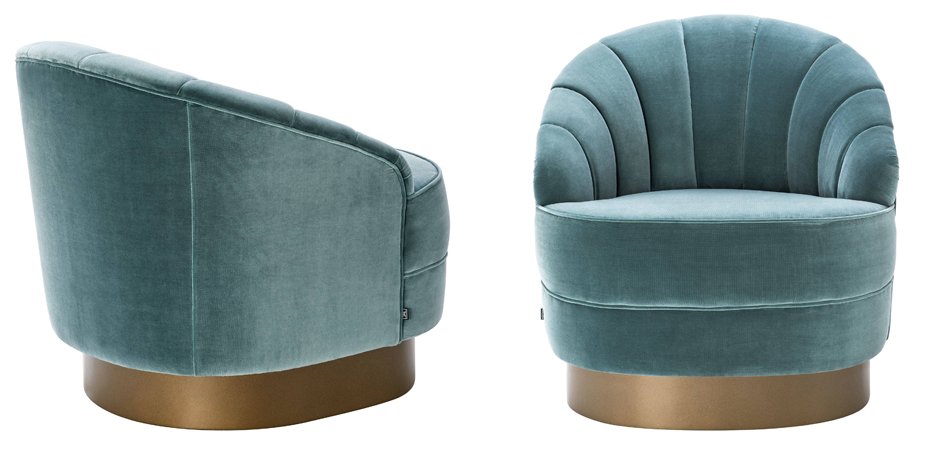 Кресло Eichholtz Chair Hadley Turquoise Кресло Eichholtz Chair Hadley Turquoise - Loft-Concept во Владивостоке
