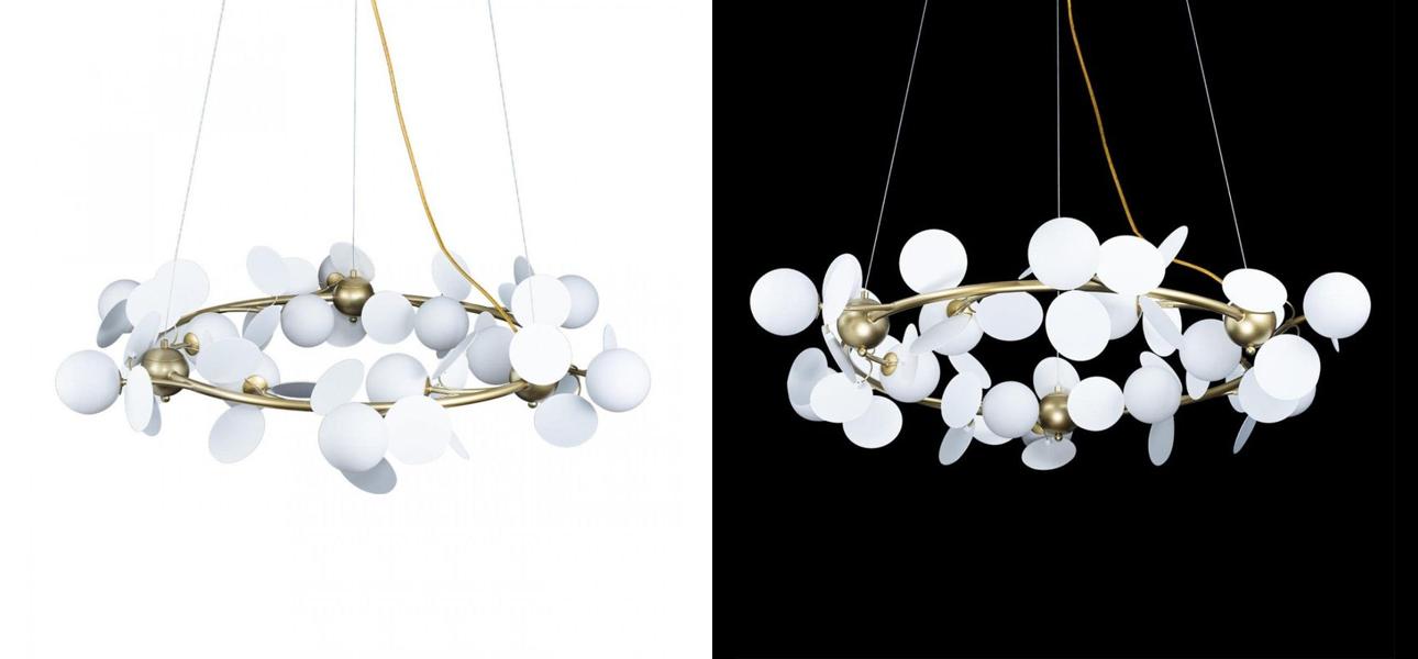 Люстра MATISSE Chandelier circle White диаметр 105 - фото