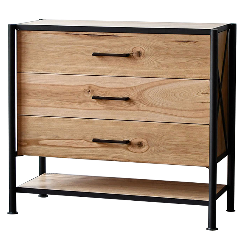 Комод в стиле лофт Terrence Industrial Metal Rust Chest of Drawers Древесина Черный Комод в стиле лофт Terrence Industrial Metal Rust Chest of Drawers Древесина Черный во Владивостоке | Loft Concept