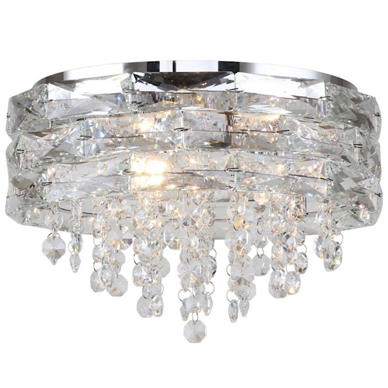 Потолочный светильник ROUL CRYSTAL LIGHT Хром Прозрачный Потолочный светильник ROUL CRYSTAL LIGHT Хром Прозрачный во Владивостоке | Loft Concept