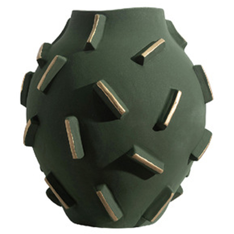 Ваза Molecule Collection Green Vase Зеленый Золотой Ваза Molecule Collection Green Vase Зеленый Золотой во Владивостоке | Loft Concept