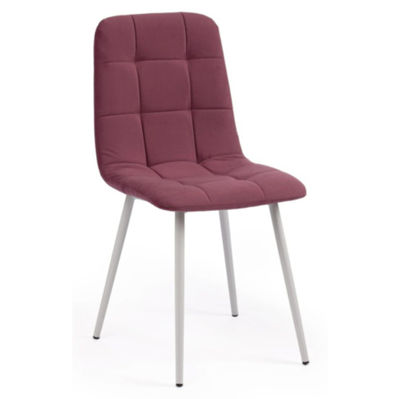 Стул Nancy Velour Plum Chair Сливовый (Plum) Белый Стул Nancy Velour Plum Chair Сливовый (Plum) Белый во Владивостоке | Loft Concept