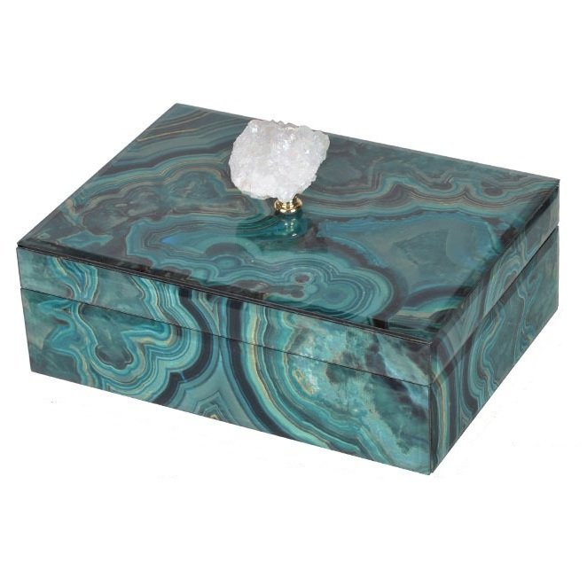 Шкатулка Malachite Pattern горный хрусталь L Малахит (зеленый) Шкатулка Malachite Pattern горный хрусталь L Малахит (зеленый) во Владивостоке | Loft Concept