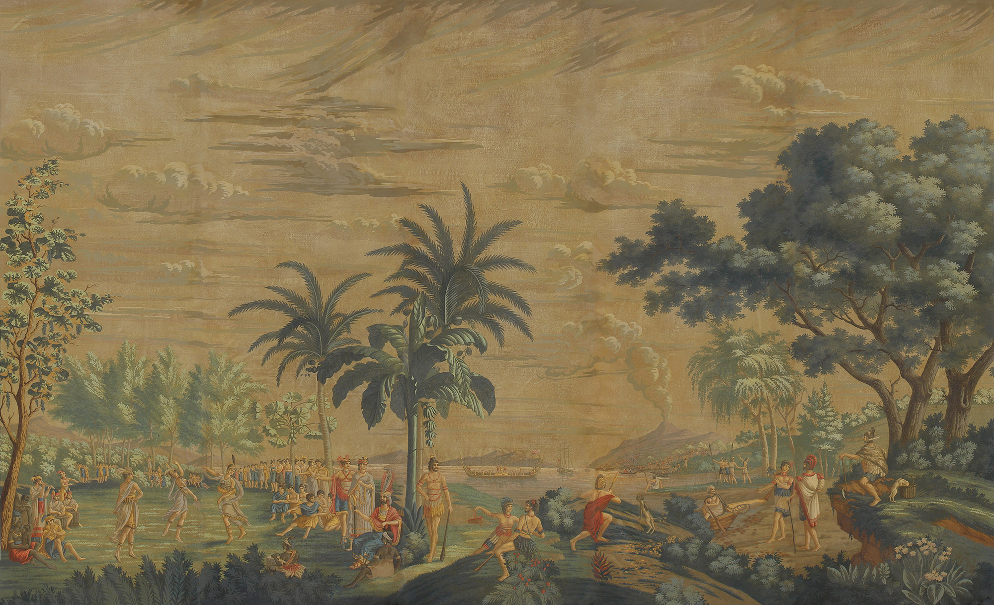 Обои ручная роспись Les Sauvages de la Mer Pacifique Charvet on antique scenic Xuan paper Обои ручная роспись Les Sauvages de la Mer Pacifique Charvet on antique scenic Xuan paper - постер Loft-Concept во Владивостоке