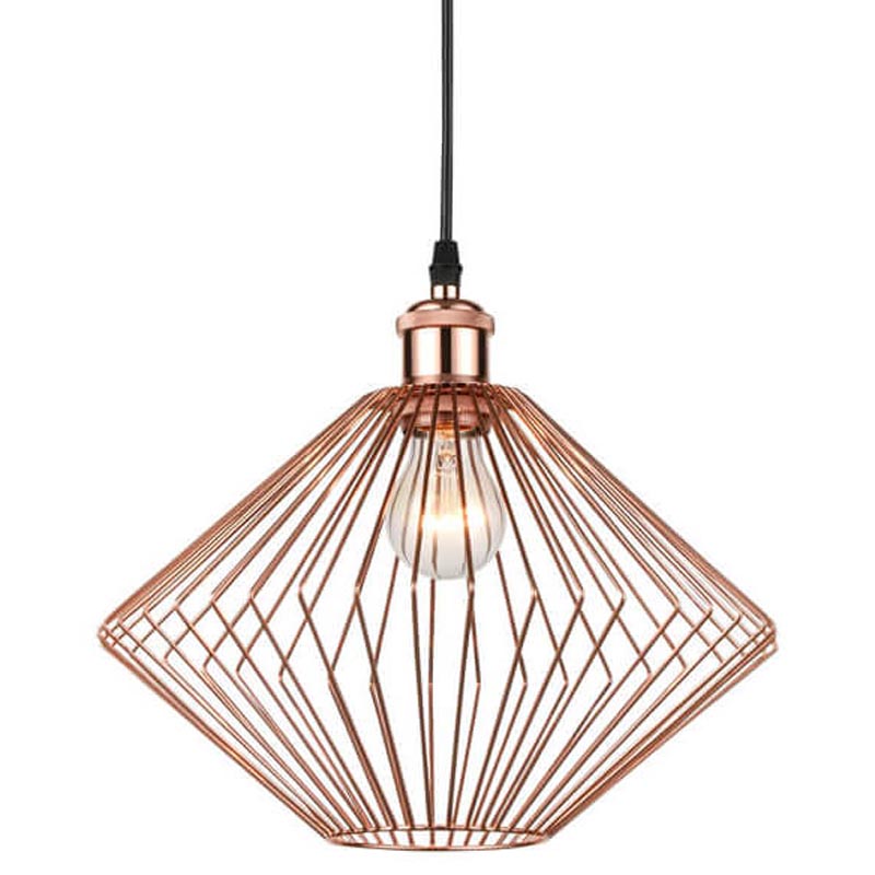 Подвесной светильник Loft Wire Cage pink gold Розовое золото Черный Подвесной светильник Loft Wire Cage pink gold Розовое золото Черный во Владивостоке | Loft Concept