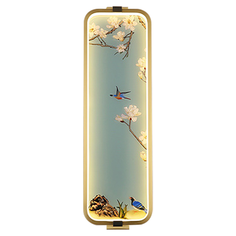 Бра Birds Oriental Scenes Wall Lamp Золотой Голубой Мульти Бра Birds Oriental Scenes Wall Lamp Золотой Голубой Мульти во Владивостоке | Loft Concept