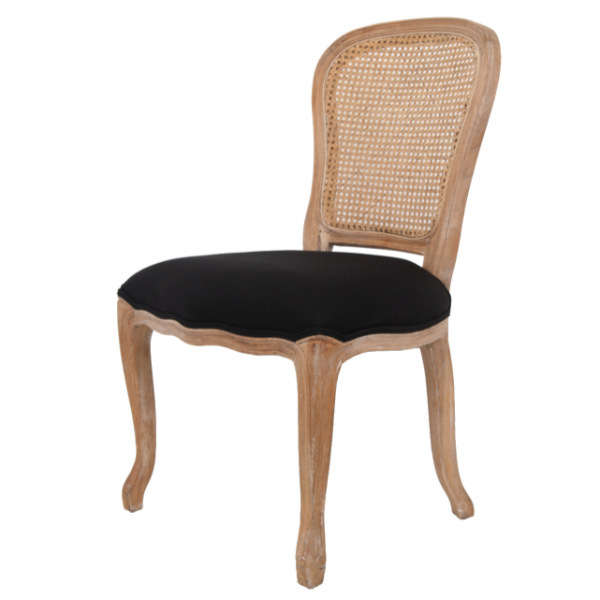 Стул French chairs Provence Neman Black Rattan Chair Черный Бежевый Стул French chairs Provence Neman Black Rattan Chair Черный Бежевый во Владивостоке | Loft Concept