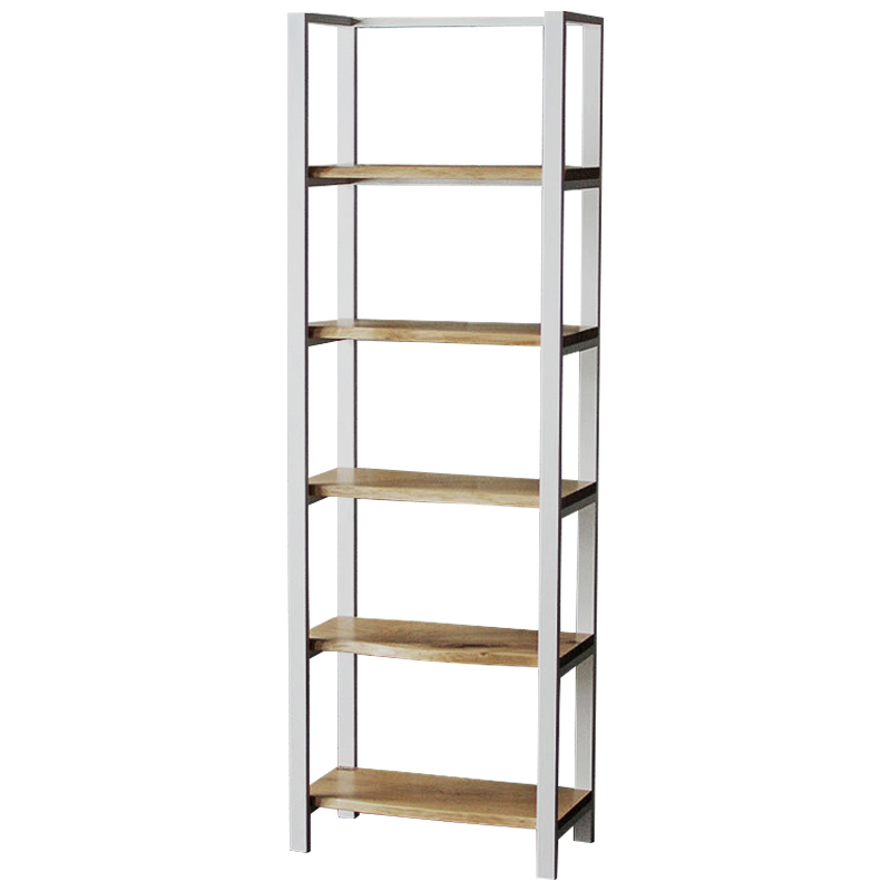 Стеллаж Holt White Industrial Metal Rust Rack Белый Древесина Стеллаж Holt White Industrial Metal Rust Rack Белый Древесина во Владивостоке | Loft Concept