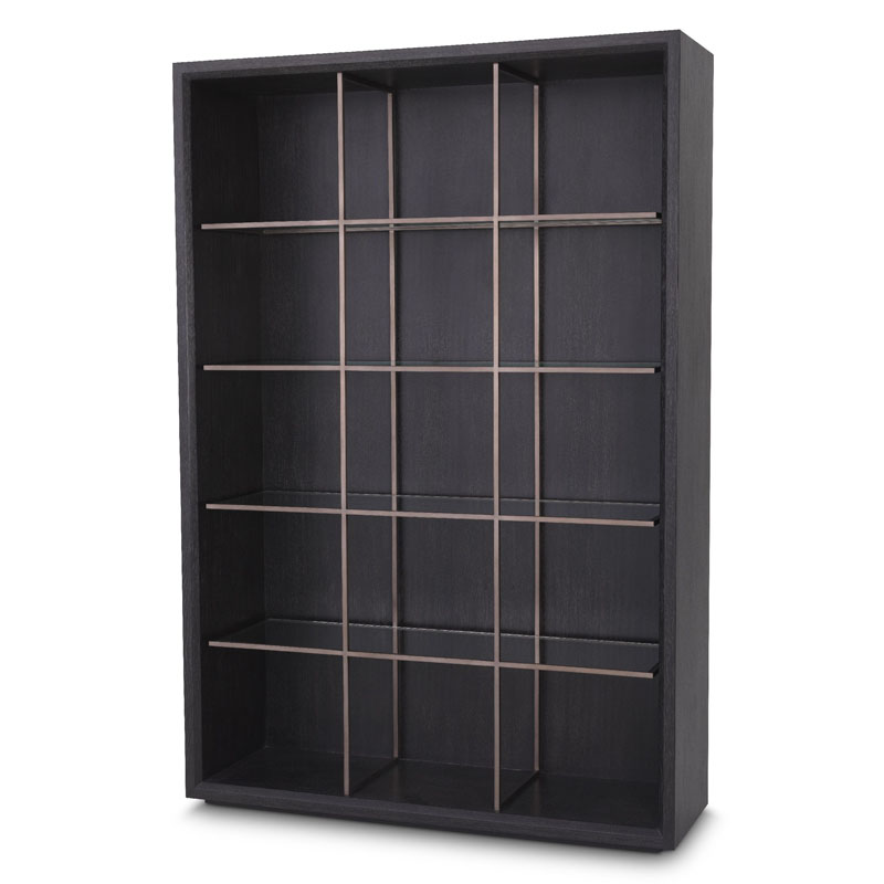 Стеллаж Eichholtz CABINET HENNESSEY Темный дуб Бронза Стеллаж Eichholtz CABINET HENNESSEY Темный дуб Бронза во Владивостоке | Loft Concept