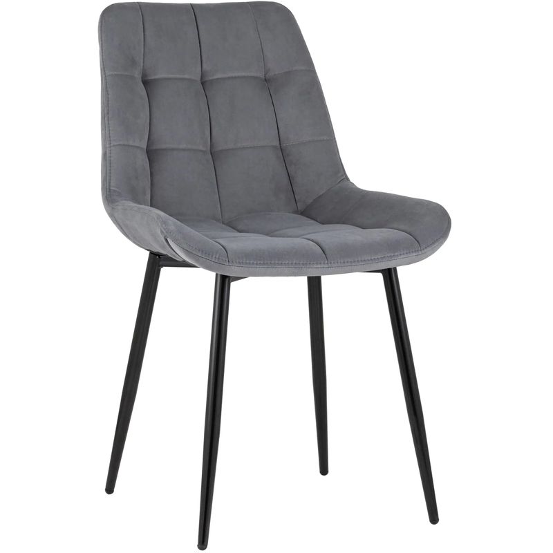 Стул NANCY Chair Серый Цвет Черные Ножки Серый Черный Стул NANCY Chair Серый Цвет Черные Ножки Серый Черный во Владивостоке | Loft Concept