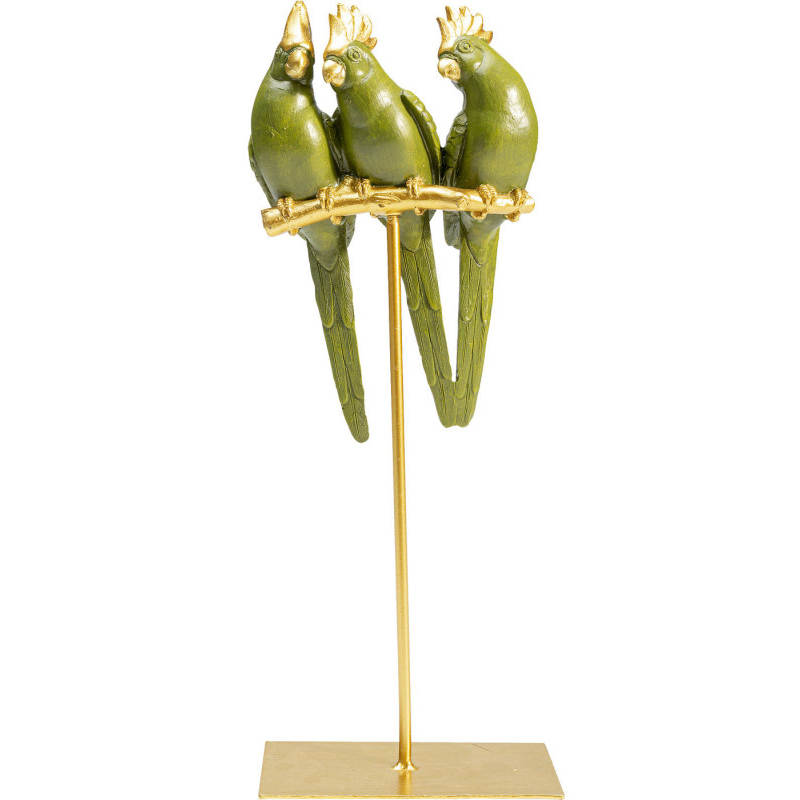 Статуэтка Three Green Parrots Зеленый Статуэтка Three Green Parrots Зеленый во Владивостоке | Loft Concept