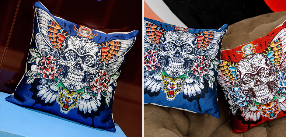Декоративная подушка Ghost Rider Blue Декоративная подушка Ghost Rider Blue - Loft-Concept во Владивостоке