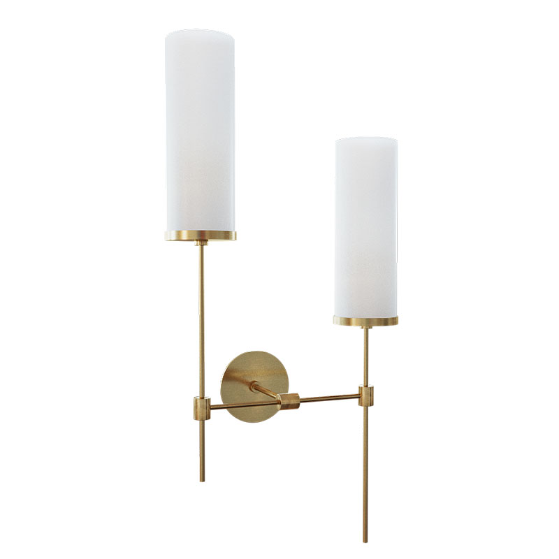 Бра Дизайнерское Candle Holder 2 лампы Латунь Белый во Владивостоке | Loft Concept 