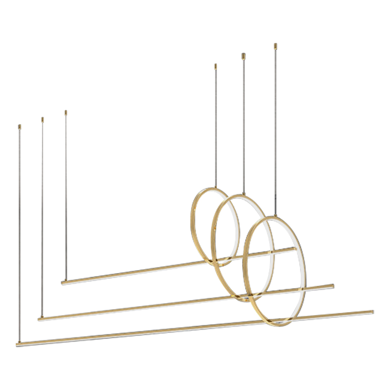 Дизайнерский Подвесной Светильник Ursa Geometric Ring Lamp 3 кольца Золотой Дизайнерский Подвесной Светильник Ursa Geometric Ring Lamp 3 кольца Золотой во Владивостоке | Loft Concept