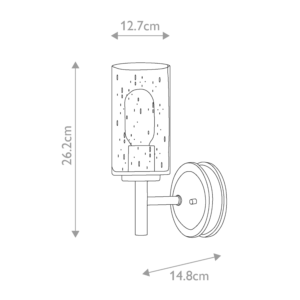 Бра с плафоном в форме цилиндра из прозрачного стекла с пузырьками Hinkley во Владивостоке