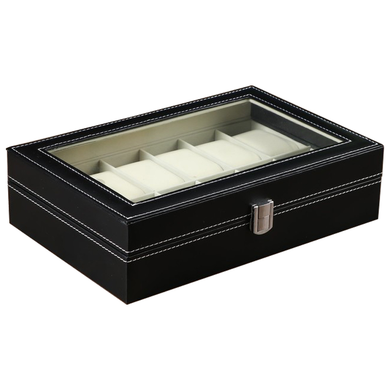 Шкатулка для часов Edgar Watch Box Черный Бежевый Шкатулка для часов Edgar Watch Box Черный Бежевый во Владивостоке | Loft Concept
