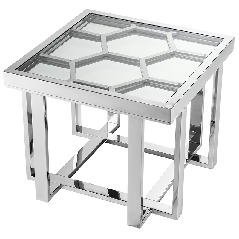 Приставной стол Philipp Plein Side Table Skeleton Chrome Хром Зеркало Прозрачное Стекло Приставной стол Philipp Plein Side Table Skeleton Chrome Хром Зеркало Прозрачное Стекло во Владивостоке | Loft Concept