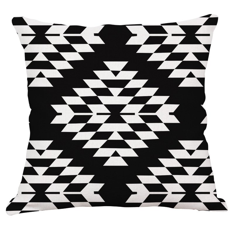 Декоративная подушка Black and White Pattern #3 Черно-белый Декоративная подушка Black and White Pattern #3 Черно-белый во Владивостоке | Loft Concept