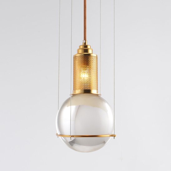 Подвесной светильник CARLYLE COLLECTIVE RAIN DROP PENDANT Латунь Прозрачное Стекло во Владивостоке | Loft Concept 