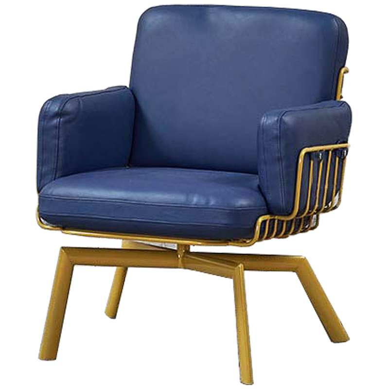 Кресло Frankie Armchair blue Сапфирово-синий Латунь Кресло Frankie Armchair blue Сапфирово-синий Латунь во Владивостоке | Loft Concept