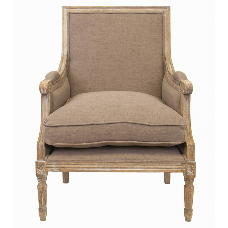 Кресло William Classical Armchair brown flax Бежевый Светло-коричневый Кресло William Classical Armchair brown flax Бежевый Светло-коричневый во Владивостоке | Loft Concept