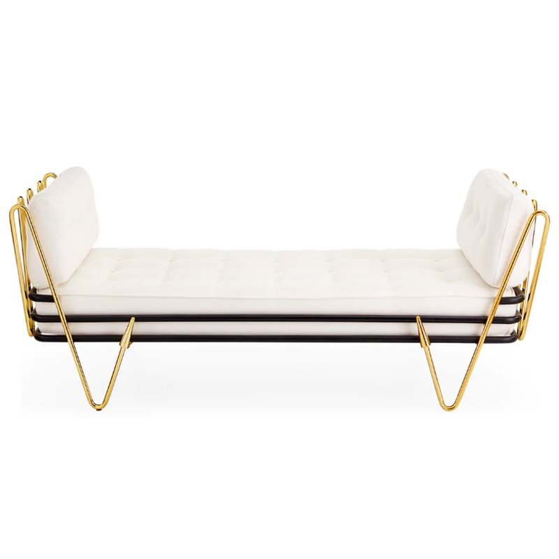 Кушетка Jonathan Adler Maxime Daybed Молочный Золотой Кушетка Jonathan Adler Maxime Daybed Молочный Золотой во Владивостоке | Loft Concept
