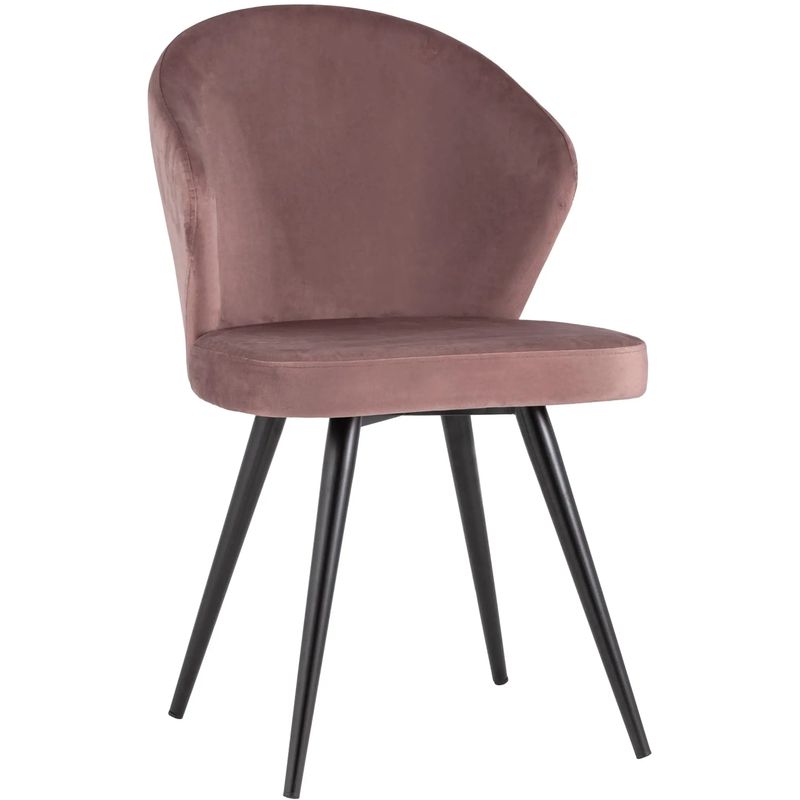 Стул Розовый Бархат Volante Chair Розовый пастельный Черный Стул Розовый Бархат Volante Chair Розовый пастельный Черный во Владивостоке | Loft Concept