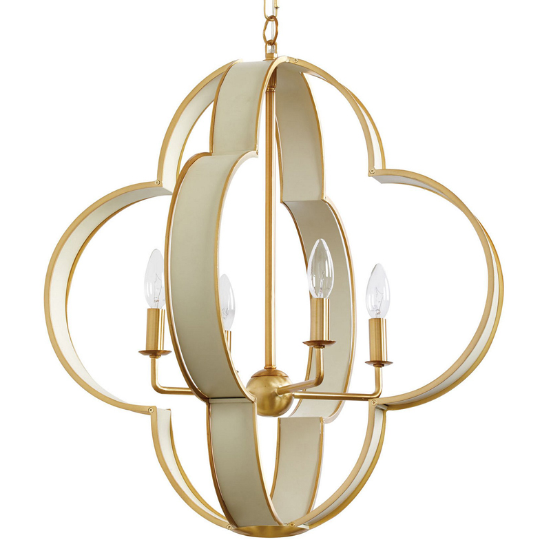 Люстра Odilger Quatrefoil Chandelier Золотой Кремовый Люстра Odilger Quatrefoil Chandelier Золотой Кремовый во Владивостоке | Loft Concept