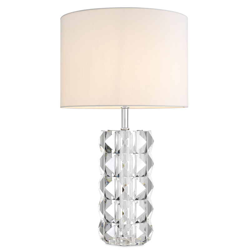 Настольная лампа Eichholtz Table Lamp Mistero Прозрачный Белый Никель Настольная лампа Eichholtz Table Lamp Mistero Прозрачный Белый Никель во Владивостоке | Loft Concept