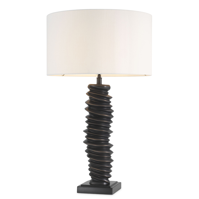 Настольная лампа Eichholtz Table Lamp Miro Темная бронза Черный Кремовый Настольная лампа Eichholtz Table Lamp Miro Темная бронза Черный Кремовый во Владивостоке | Loft Concept